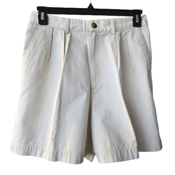 Gap Classic Fit Khaki Off-White/Grey High Waist Shorts 3 Pockets Size 12R - Picture 10 of 15
